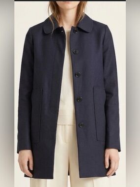 Zara Basic Collection | Minimalist Navy Utility Trench Blazer XSmall